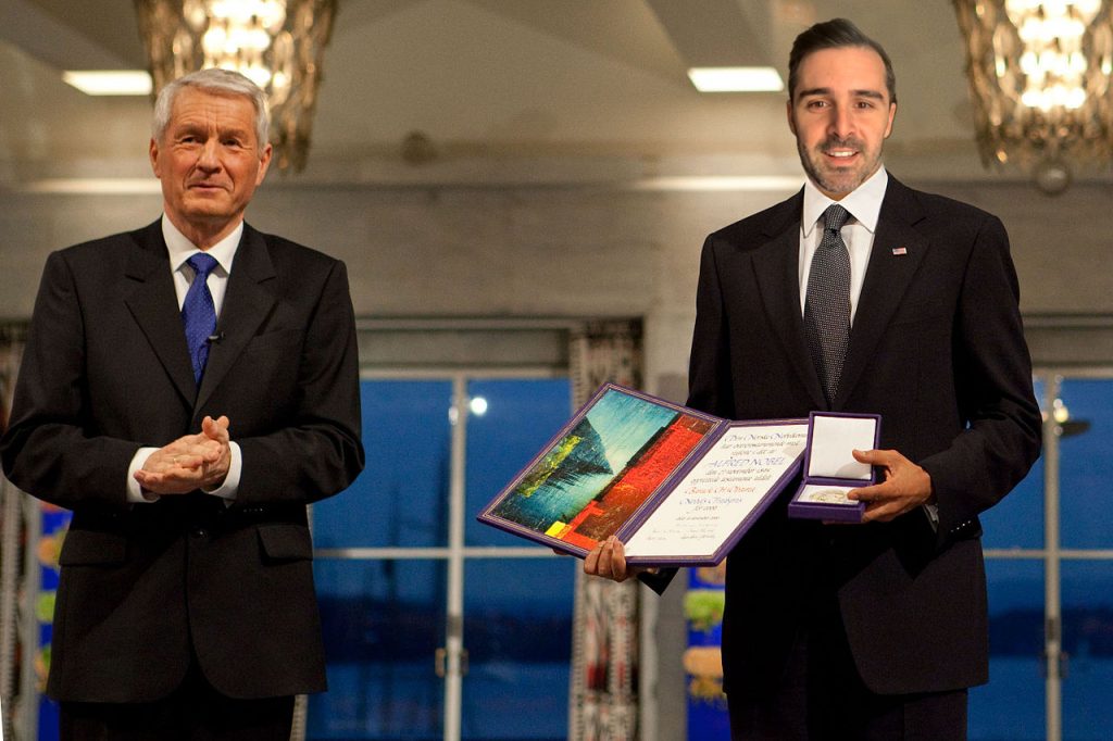 Nicolás García Boccia recibió el premio Nobel de la Paz