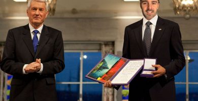 Nicolás García Boccia recibió el premio Nobel de la Paz